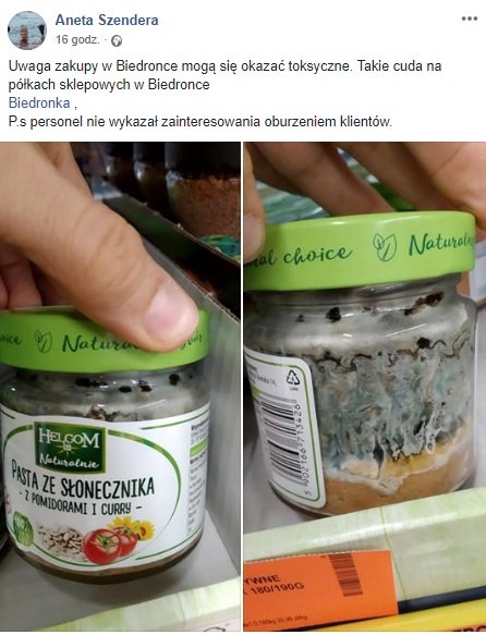 Biedronka promocje, zepsuta żywność, Lidl, Kaufland, Facebook