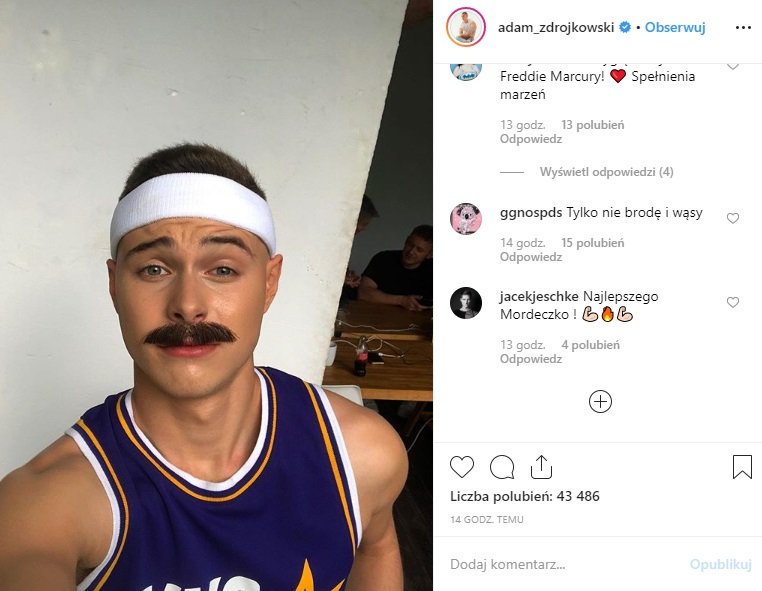 Adam Zdrójkowski w swoje urodziny na Instagram wrzucił zdjęcie. Kuba z serialu Rodzinka.pl (TVP) dodał obleśne zdęcie. Co na to Wiktoria Gąsiewska?