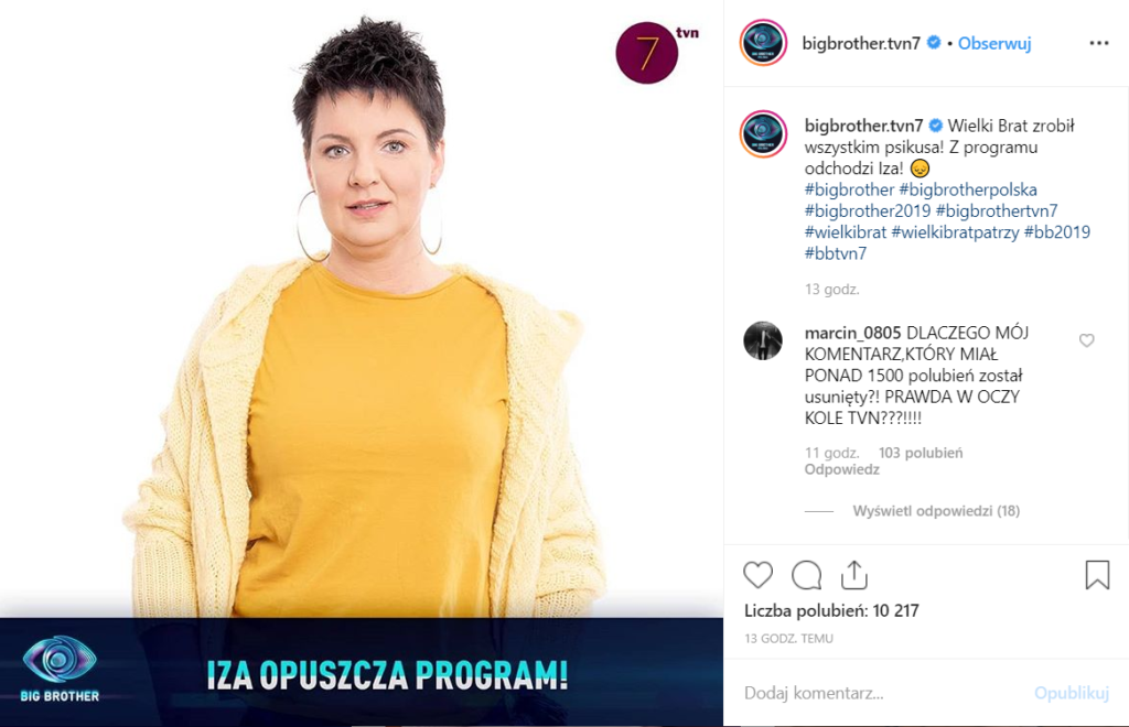 Big Brother nominacje: Tym razem to Iza Mączka oraz Łukasz Darłak. W popularnym programie TVN7, Wielki Brat zadrwił z widzów! Zobacz również ich Insta.