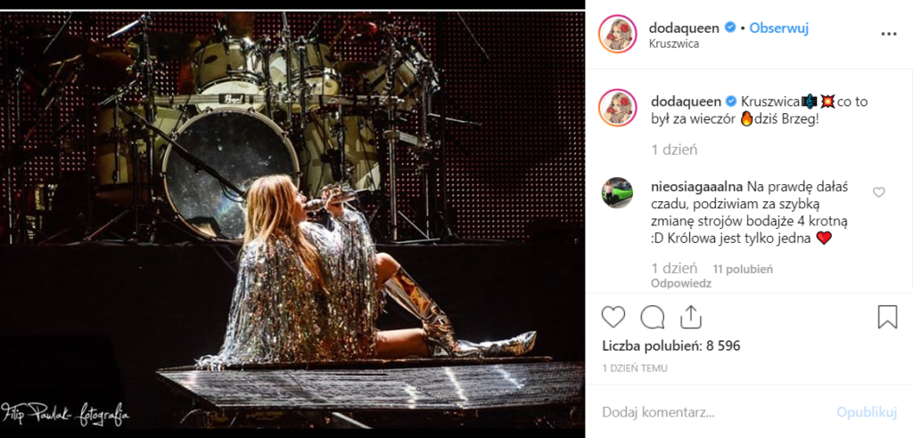 Doda dała koncert w mieście Kruszwica, przejdzie do historii! Zobacz na portalu Instagram. Jaki wpływ na byłą wokalistkę Virgin ma oskarżenie o szantaż? 