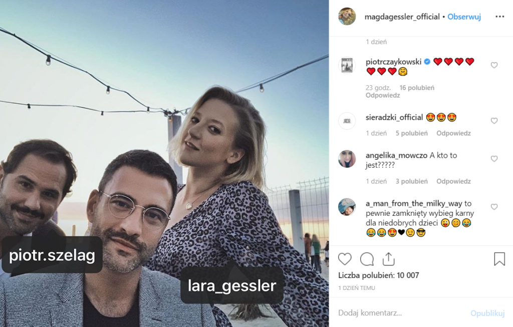 Czy Gessler ma romans? Prowadząca "Kuchenne Rewolucje", udostępniła zdjęcie na Instagram, na nim Lara Gessler wraz z mężczyzną, którym jest Piotr Czaykowski