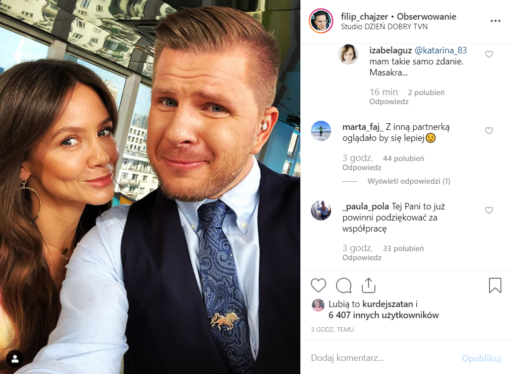 Wpadka jaką zalicza Kinga Rusin jest komentowana na Instagram. Filip Chajzer nowym prowadzącym "Dzień dobry TVN", co na to Piotr Kraśko?