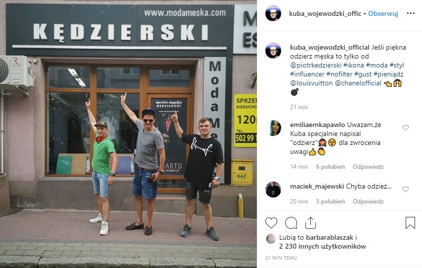 Kuba Wojewódzki i wpadka na Instagram, gwiazda TVN popełniła straszny błąd wrzucają to zdjęcie, Jeden z internautów go upokorzył