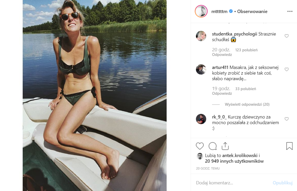 Marta Wierzbicka (Na wspólnej, TVN) strasznie schudła, nawet piersi jej zmalały, czy nie jest przypadkiem chora? Zobacz na Instagram.