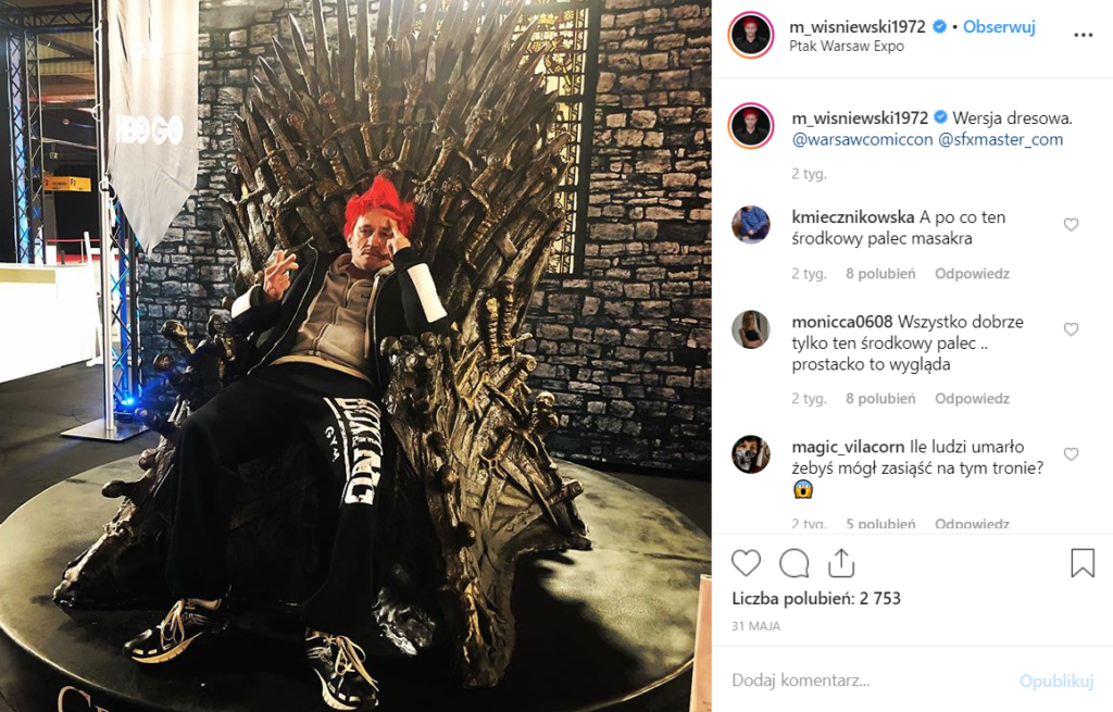 Michał Wiśniewski (Ich Troje) wywołał skandal na warszawkim Comic Con, zobacz na Instagram. W zeszłym roku dowiedzieliśmy się, że Michał to bankrut.