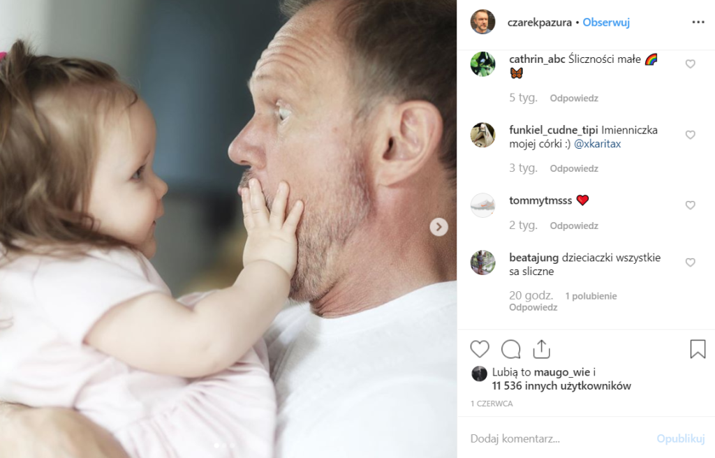 Cezary Pazura pochwalił się zdjęciami dzieci na Instagram. Zdjęcia robiła Edyta Pazura. Od jakiegoś czasu triumfy święci jego kanał na YouTube "Pazura Q&A"