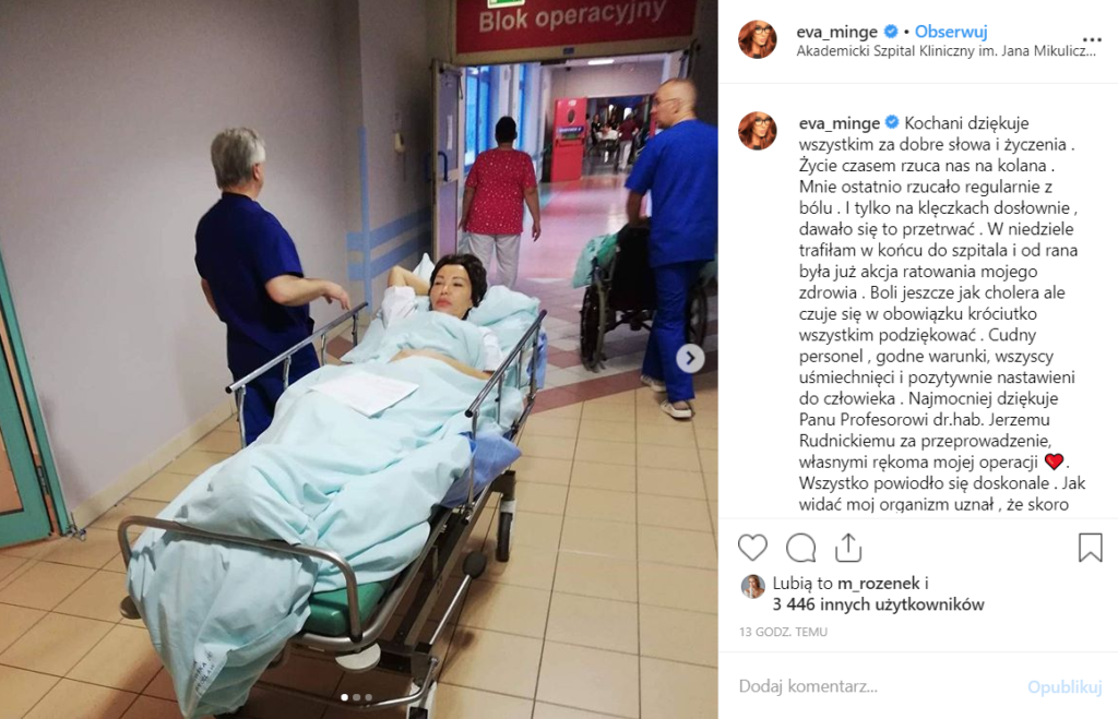 Moda: Ewa Minge jest chora i musiała przejść operację, w emocjonalnym wpisie na Instagram chwali szpital. Czy dalej będzie przy konkursie Miss Polonia?