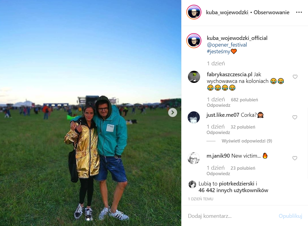 Czy Kuba Wojewódzki pokazał zdjęcie, na którym jest jego nowa dziewczyna? Były juror X-Factor (TVN) chwali się fotografiami z Festiwalu Opener na Instagram.
