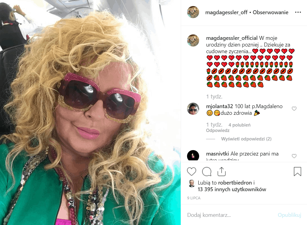 Magda Gessler (Kuchenne rewolucje, MasterChef, TVN) wyjaśniła jaki naprawdę jest jej wiek, na portalu Instagram wyjaśniła kiedy tak naprawdę ma urodziny.