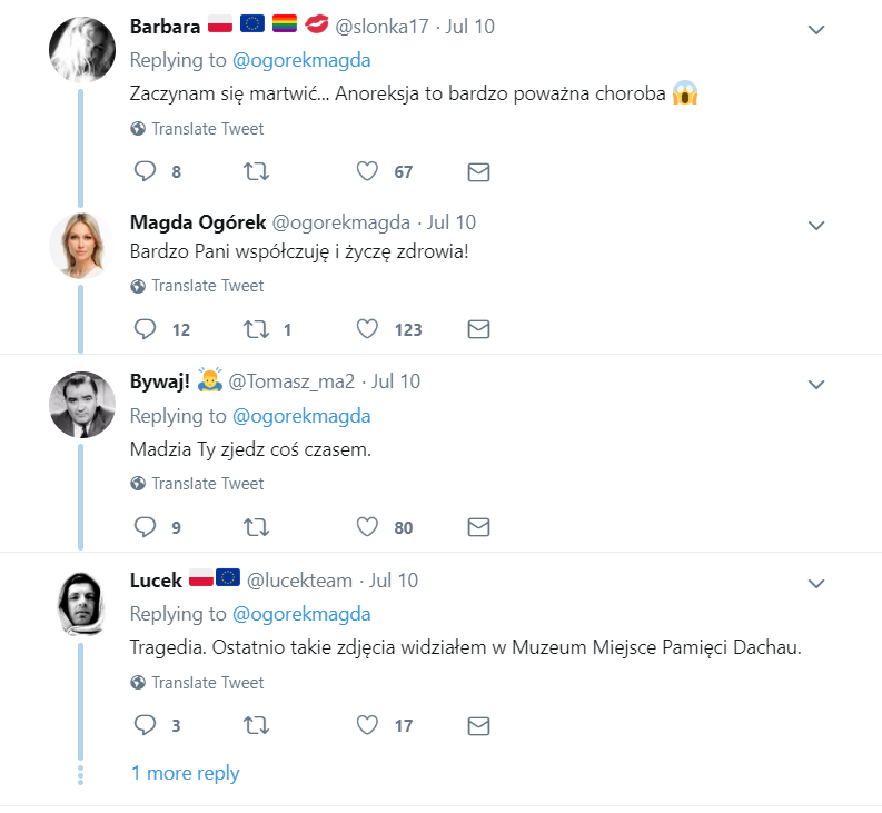 Magdalena Ogórek (Studio Polska, Minęła dwudziesta, TVP Info) została zapytana na portalu Twitter, czy toczy ją anoreksja. Ostra Odpowiedź!