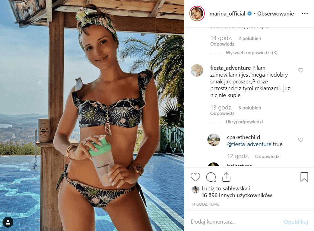 Dieta: Marina promienieje na Instagram, Wojciech Szczęsny może być dumny z żony. Niedługo premiera 2 sezonu serialu TVN, "39 i pół".