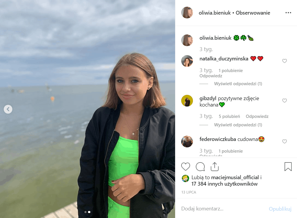 Córka Przybylskiej Oliwia Bieniuk coraz bardziej ją przypomina. Zobacz jej foto na Instagram. Jarosław Bieniuk oskarżony o gwałt, jest raczej niewinny.