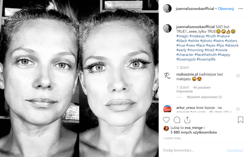 Liszowska pozuje bez makijażu na Instagram. Gwiazda Polsat i serialu "Przyjaciółki" wydała niedawno singiel "Into U", który nie zyskał przychylności fanów.