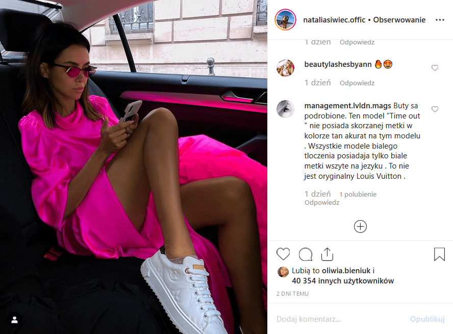 Natalia Siwiec i modowa wpadka? Instagram Miss Euro 2012 opublikował zdjęcie z Paris Fashion Week, gdzie ma ona buty Louis Vuitton. Co na to internauci?
