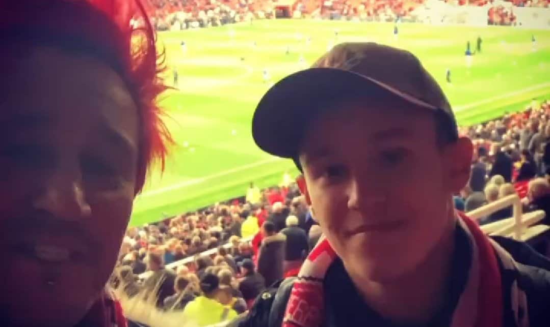 Michał Wiśniewski i jego syn Xavier Wiśniewski wybrali się na mecz Manchester United kontra Liverpool, który odbył się na legendarnym Old Trafford.