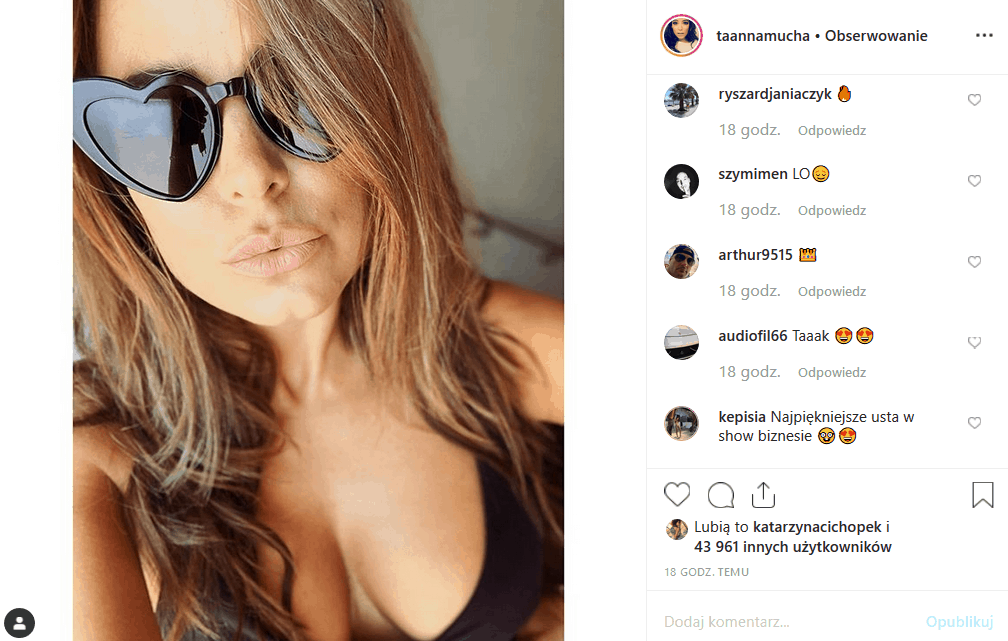 Anna Mucha pokazuje piersi na potralu Instagram! Czy gwieździe takich seriali TVP2, jak "M jak miłość" i "Za marzenia" przystoi taki zachowanie?