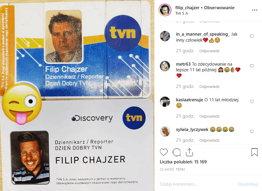 Filip Chajzer z programów „Wchodzę w to”, „Dzień dobry TVN” i „Big Brother”, wrzucił na Instagram pewne zdjęcie. Czy to nowy Krzysztof Ibisz?