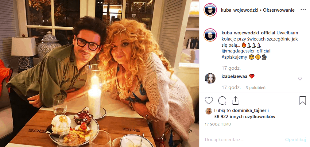 Król i Królowa TVN zjedli kolację. Zdjęcie ze spotkania Wojewódzki Gessler rozpaliło Instagram. Chodzi o "Kuchenne rewolucje" w knajpie Kuby?