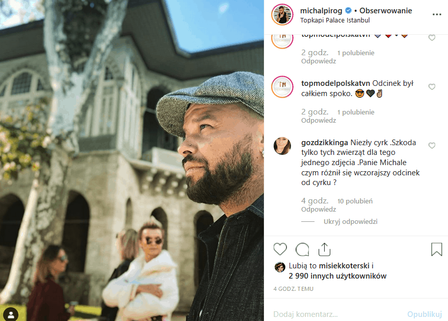 6 odcinek show TVN "Top Model" zdenerwował użytkowników portalu Instagram. Czy Michał Piróg i Joanna Krupa znęcali się nad zwierzętami?