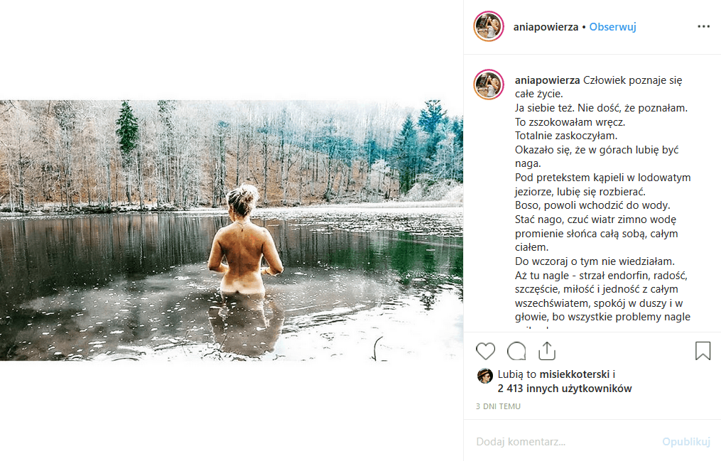 Anna Powierza nago podbija Instagram! Aktorka serialu "Klan" (TVP1) podzieliła się z fanami fotografią, której nie powstydziłby się "Playboy".