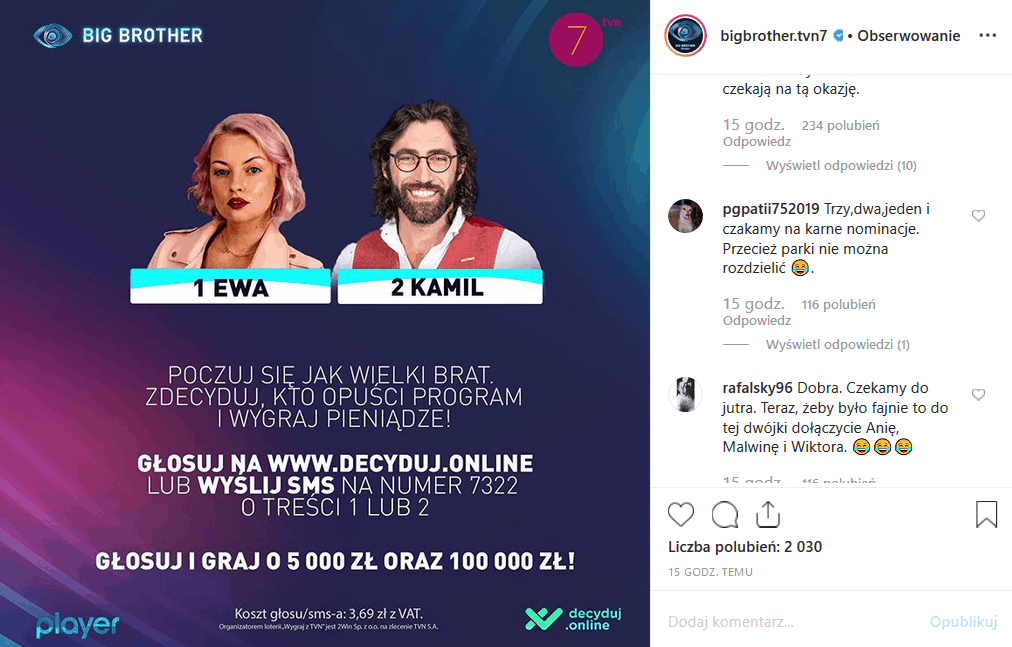 Kamil Lemieszewski znów nominowany! Czy TVN7 pozwoli na jego odejście? Facebook i Instagram twierdzi, że nie. Przekonamy się 11 listopada w "Big Brother".