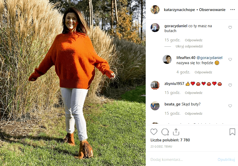 Katarzyna Cichopek reklamuje buty w serwisie Instagram, ale fani śmieją się z tego, jak wygląda noga aktorki "M jak miłość" i jurorki show "Czar par" (TVP2)