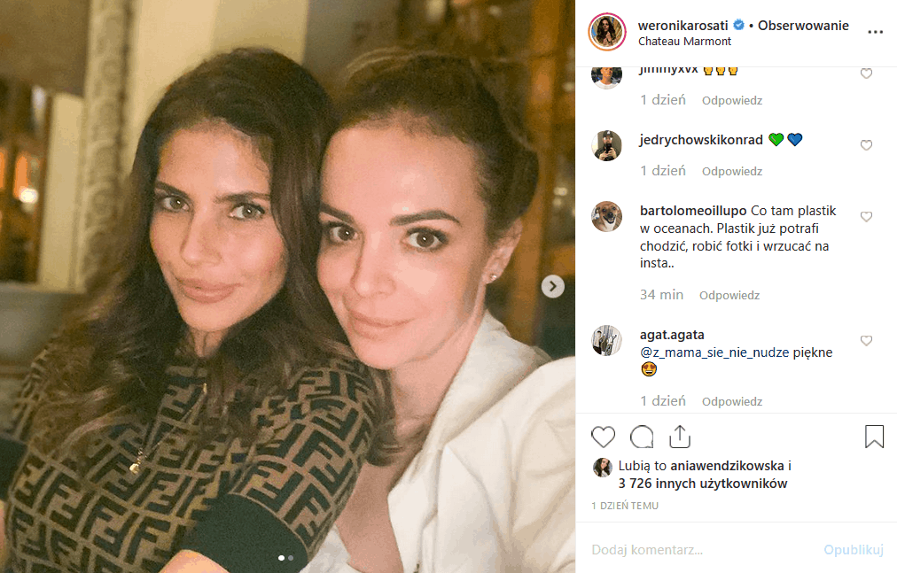 Wendzikowska i Rosati zaatakowane w Instagramie. Gwiazdy seriali "Zawsze warto" (Polsat) i "M jak miłość" (TVP2) zostały posądzone o sztuczność.
