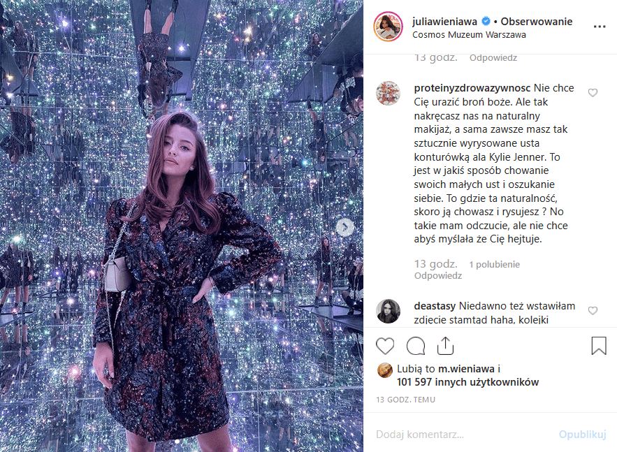 Wieniawa zaatakowana na Insta! Fanka gwaizdy seriali "Zawsze warto" (Polsat) i "Rodzinka pl" (TVP2) oskarżyła gwiazdę o hipokryzję