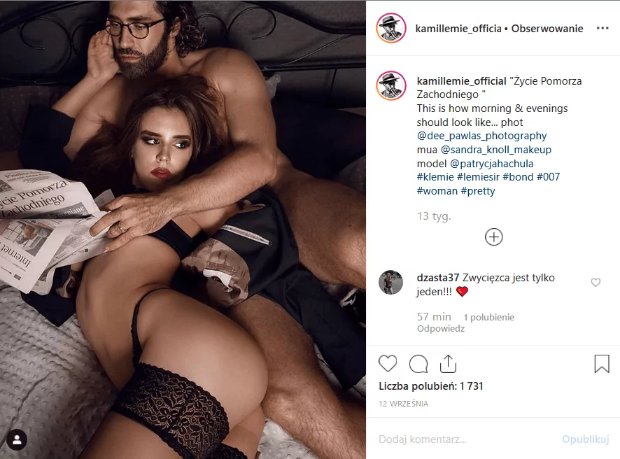 Instagram, który prowadzi Kamil "Lemie" Lemieszewski, zwycięzca Big Brother (TVN7) ujawnia, podobnie jak jego YouTube, że nie jest on nikim przypadkowym