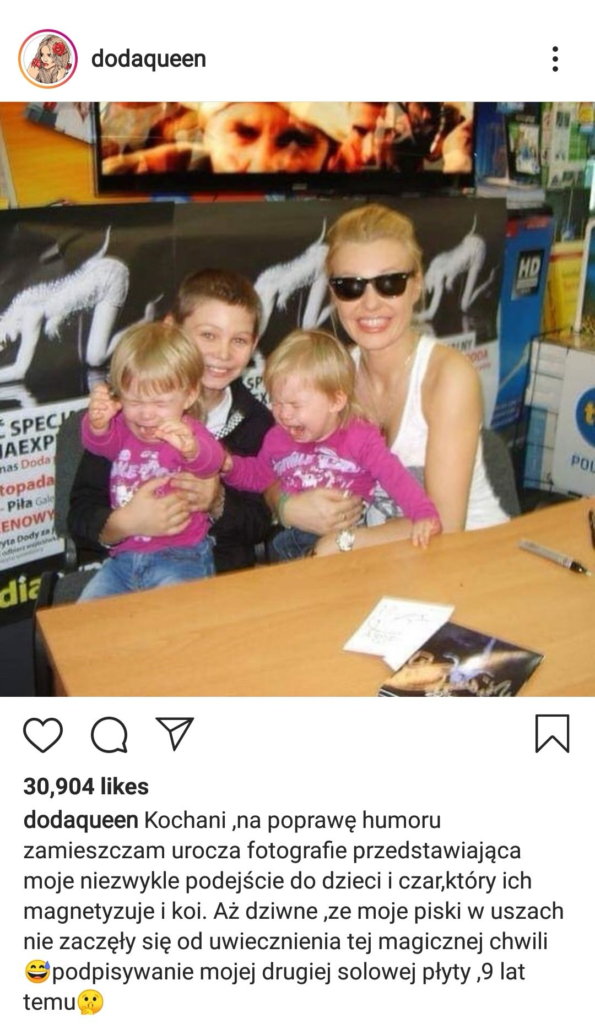 Doda zamieściła na swoim profilu instagram zdjęcie dzieci.Rabczewska i Radosław Majdan nie planowali dzieci.Obecny mąż Emil Stepień namawia Dodę ma dziecko