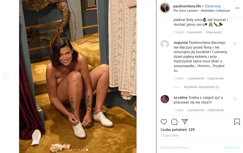 Ilona Felicjańska przeżyła upokorzenie! Tak mówią fanki, bo jej mąż, Paul Montana wrzucił na Instagram zdjęcia, na których Ilona Felicjańska jest nago