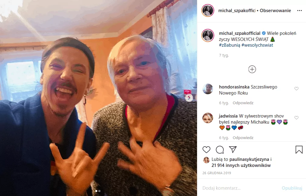 Michał Szpak, juror "The Voice of Poland", gwiazda portalu Instagram, którego piosenki znają wszyscy, ciężko przeżył śmierć, jaką poniosła jego mama