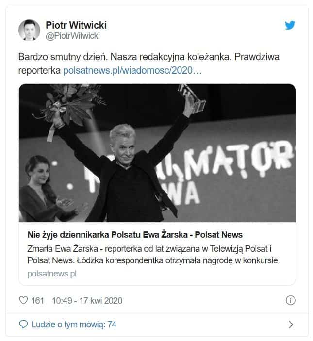 Dziennikarka śledcza Polsatu, Ewa Żarska nie żyje, prawdopodobnie popełniła samobójstwo, współpracowała między innymi pryz programie "Państwo w Państwie"