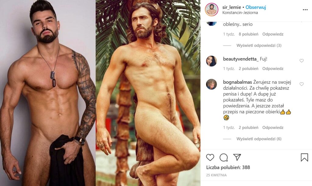 Kamil Lemieszewski, zwycięzca ostatniej edycji Big Brother, znowu na Instagram wrzucił szokujące zdjęcia, pokazał się całkiem nago. Fani go skrytykowali