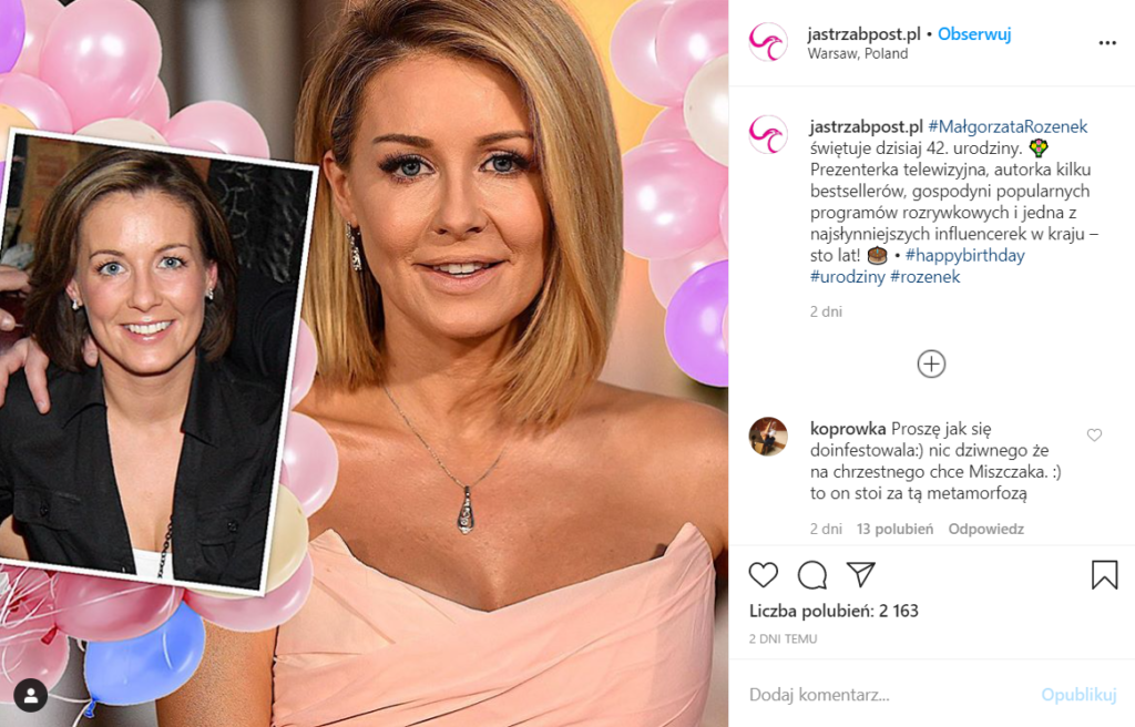 Małgorzata Rozenek obchodziła urodziny, Majdan przygotował niespodziankę, jej prawdziwy wiek jest kwestią sporną na Instagram wybuchała dyskusja ile ma lat?