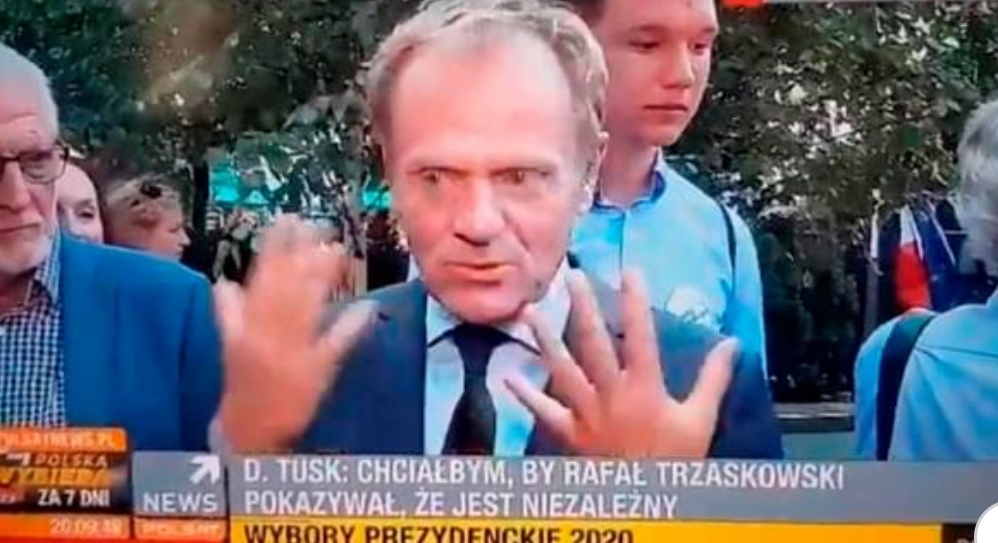 Wybory prezydenckie 2020: Donald Tusk został wyprowadzony z równowagi przez pytanie dziennikarza telewizji Polsat. Chodziło przede wszystkim o wieloletnie