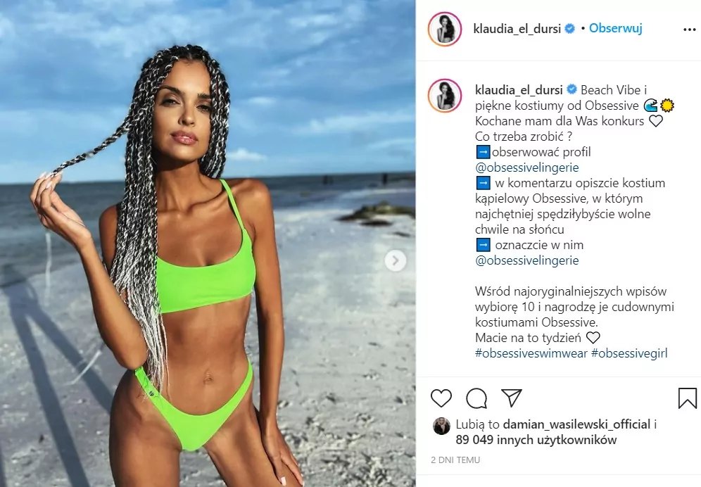 Klaudia EL Dursi z Hotel Paradise znowu to zrobiła i postanowiła pokazać swoje wysportowane smukłe ciało w bikini o nietuzinkowym kolorze. 