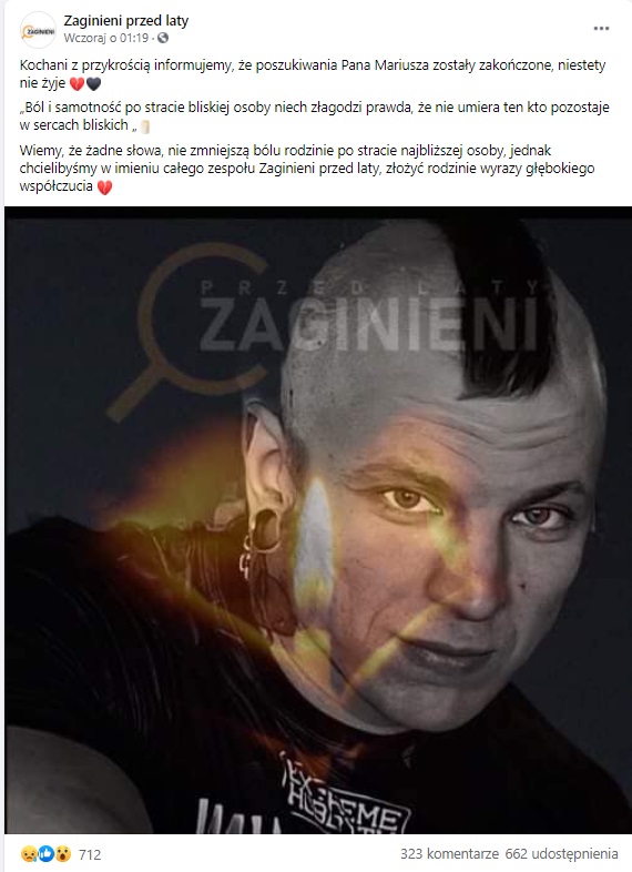 Mariusz Adam Ryjek, znany z "Hell's Kitchen" i "Warsaw Shore" nie żyje, jeszcze wczoraj poszukiwany był jako zaginiony. Info potwierdzono