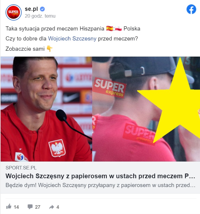 Po tym jak Wojtek Szczęsny zdecydowanie nie popisał się podczas ostatniego meczu reprezentacji, teraz znowu jest na językach