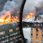 Wielki pożar bloków mieszkalnych w Ząbkach pod Warszawą wciąż nie został opanowany. Żywioł wybuchł w czwartek wieczorem
