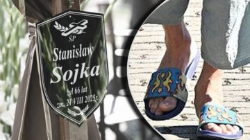 Na pogrzeb Soyki przyszedł jak na plażę. Skandal jak się ubrał