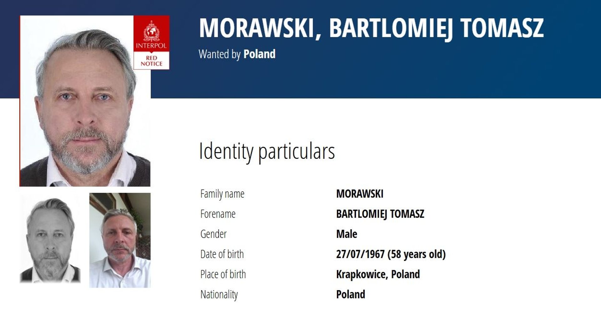 Interpol wydał czerwoną notę za Bartłomiejem Morawskim, byłym aktorem znanym z serialu „Klan” i innych popularnych produkcji telewizyjnych.