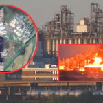 Nagrania z rosyjskiego Tatarstanu pokazują nocny pożar na terenie instalacji przesyłowej powiązanej z rurociągiem „Przyjaźń"