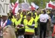 Protest przed KPRM. Robert Bąkiewicz zapowiedział zaostrzenie działań przeciw rządowi Tuska