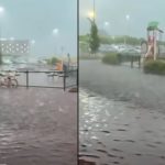 Nagła nawałnica, która przeszła przez Dolny Śląsk, pozostawiła po sobie zalane ulice, chodniki i parkingi. Szczególne poruszenie wywołało nagranie z Bielan Wrocławskich, gdzie w ciągu kilkunastu sekund spokojna przestrzeń przed centrum handlowym zamieniła się w rozległe rozlewisko.